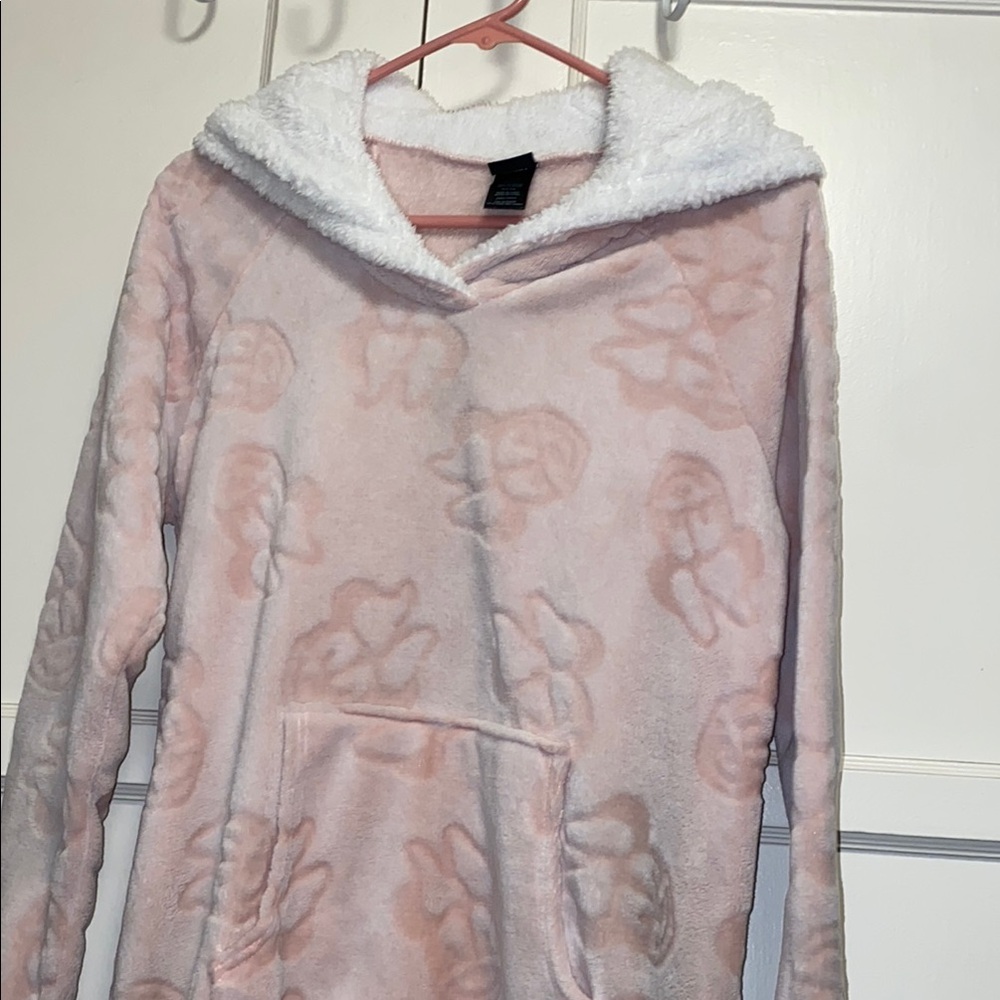 Disney Medium Pink Minnie Fleece Lounger with Sherpa Hood - Picture 14 of 14
